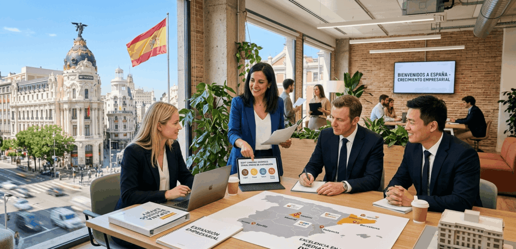 Expansión empresarial en España mediante servicios profesionales de soft landing